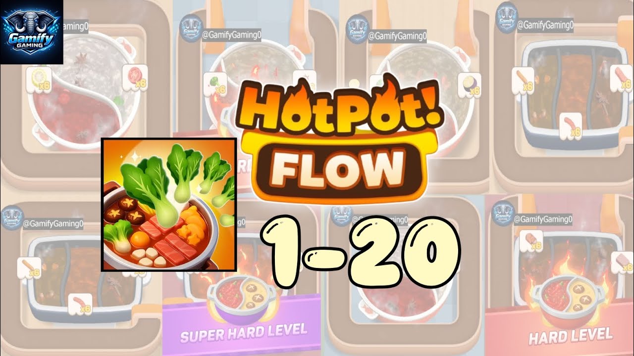 Hotpot Flow: All Levels 1-20 Game Walkthrough - All Levels Android iOS | Gamify Gaming