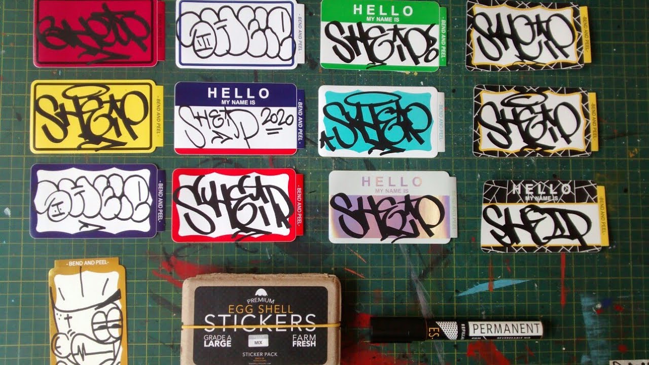 Making graffiti sticker eggshell - @SHEIPGRAFFITI