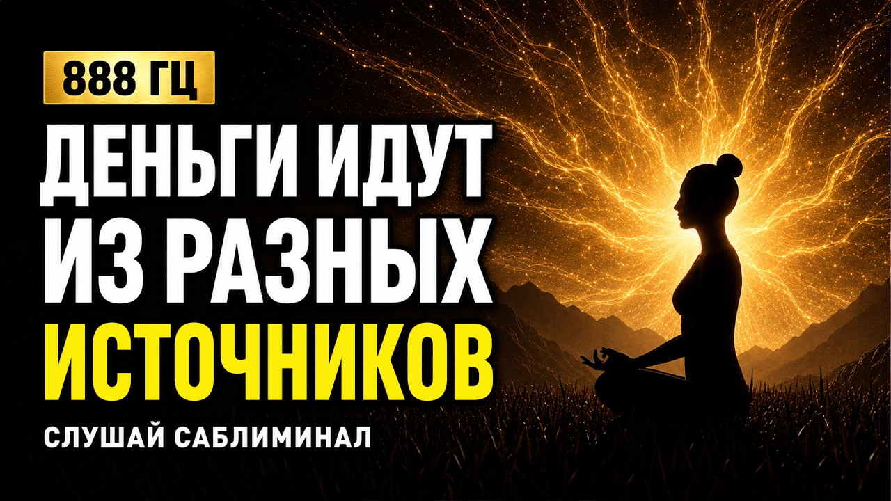 САМЫЙ МОЩНЫЙ САБЛИМИНАЛ НА ДЕНЬГИ с частотой 888 Гц | Код богатства и изобилия