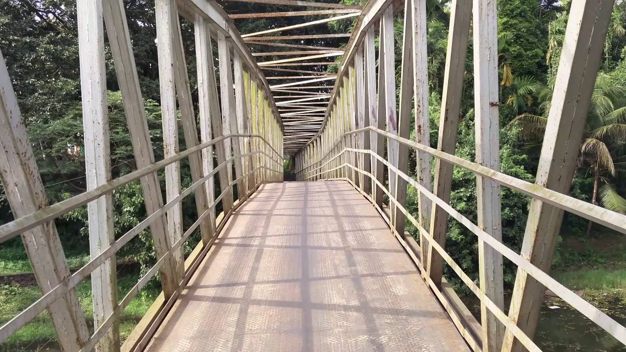 Beautiful iron pedestrian bridge in Kerala,India