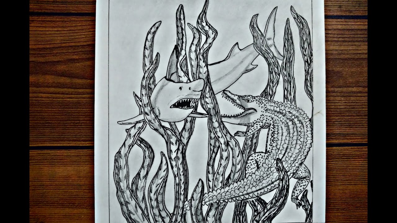 Menggambar Patung Sura Dan Baya, Surabaya