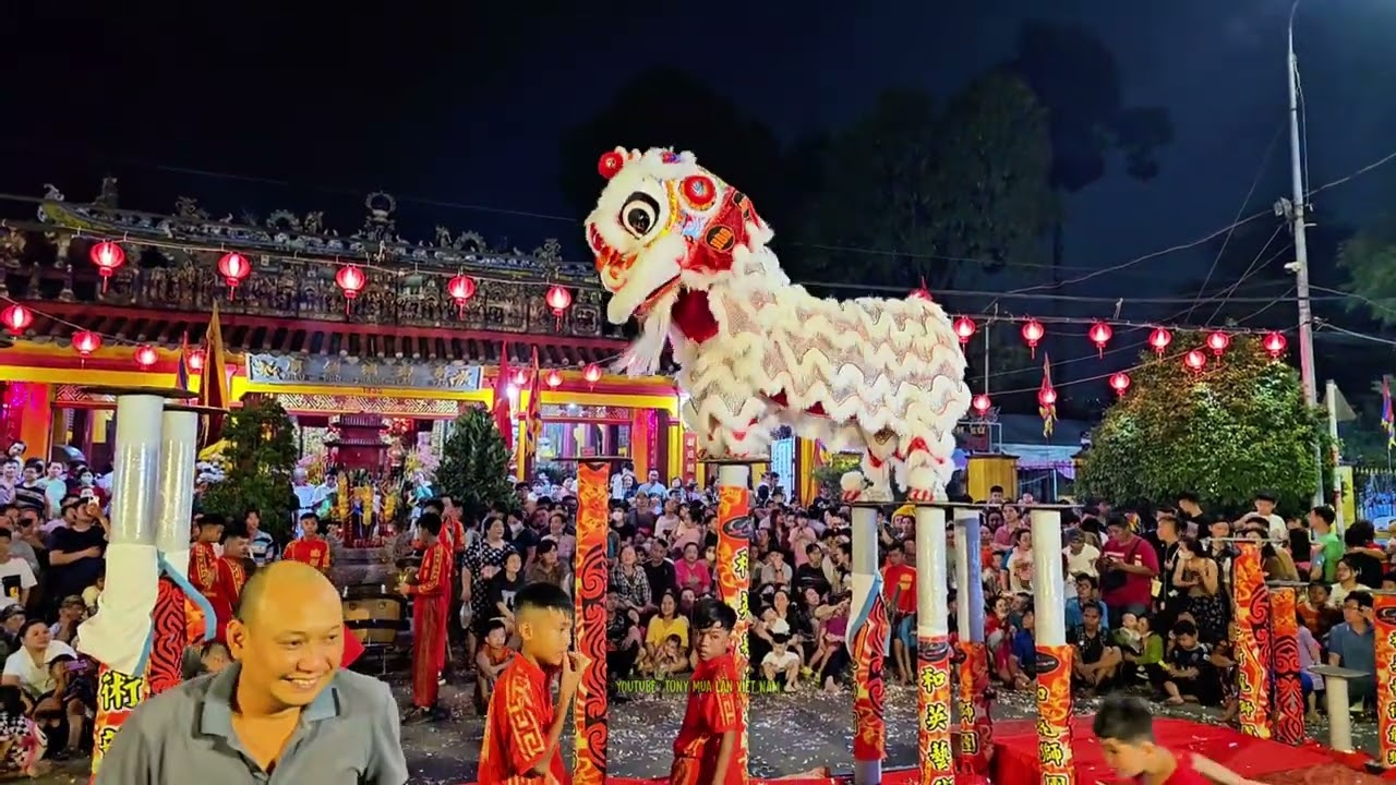 Múa Lân Nhảy Mai Hoa Thung Đường Phố Hay Nhất 2026 Lễ Kỳ Yên Đình Tân Lân Tony Lion Dance Barongsai