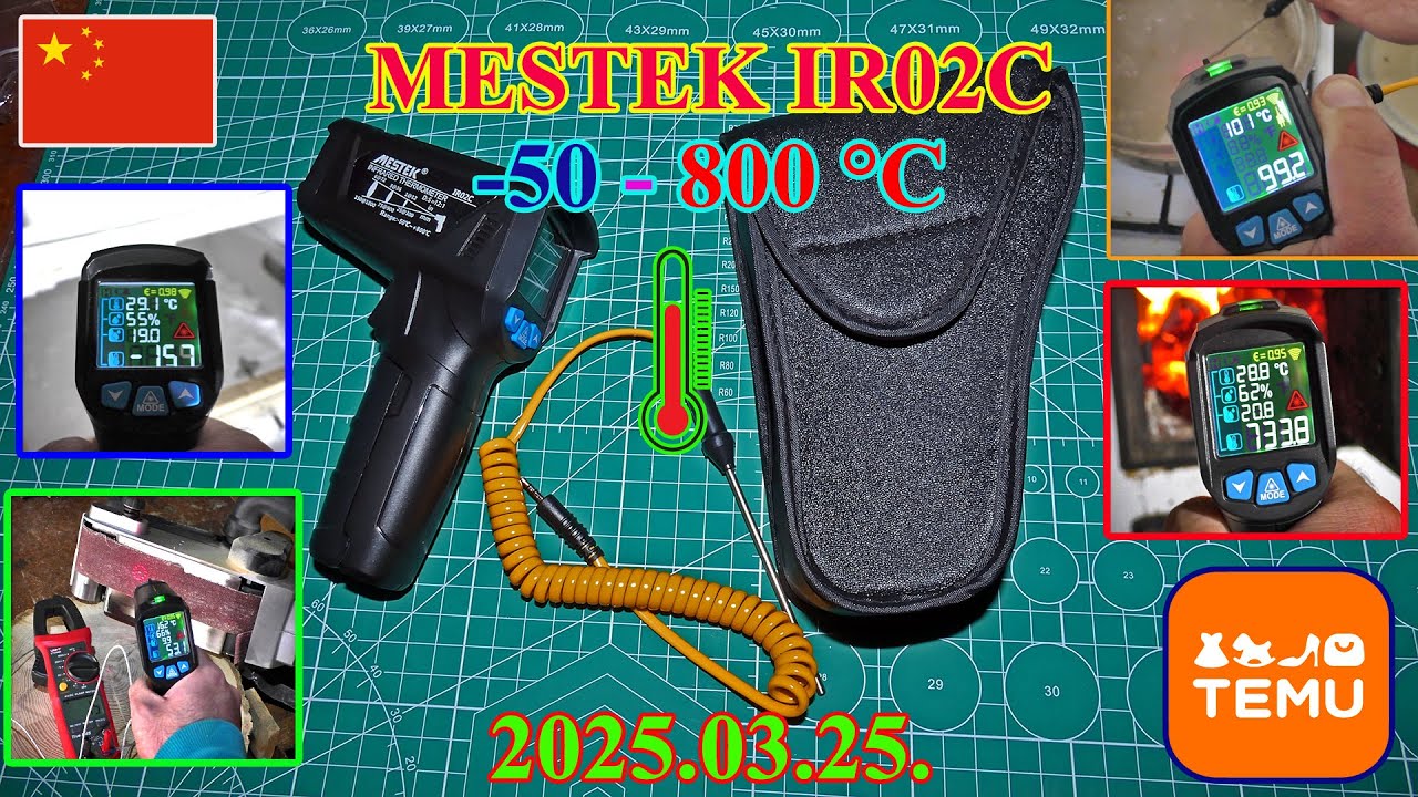 │2025.03.25.│🇨🇳 MESTEK IR02C🌡️IR Thermometer│🇨🇳 #temu 🔶🛒🇭🇺