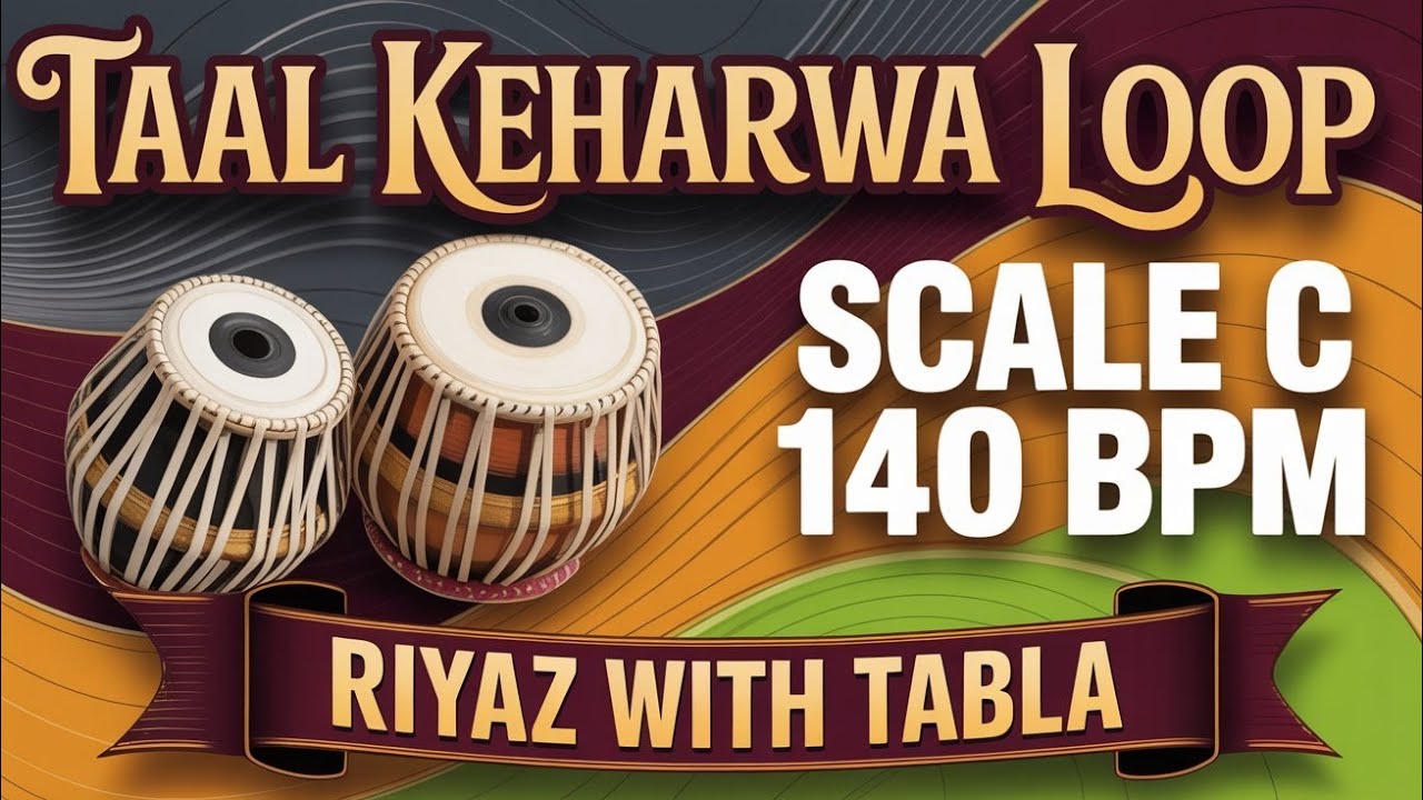 Taal Keharwa Loop | 140 BPM | Scale C | Bhajans, Songs #rhythm #riyazwithtabla