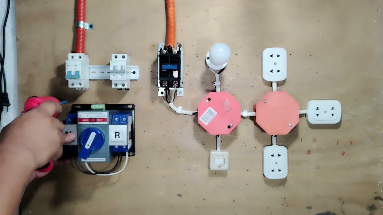 Paano mag wiring ng Automatic Transfer switch #electricalswitch #electrical 