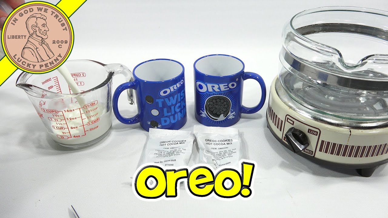 Oreo Hot Cocoa Mix Real Oreo Cookie Pieces 2 Mug Gift Set