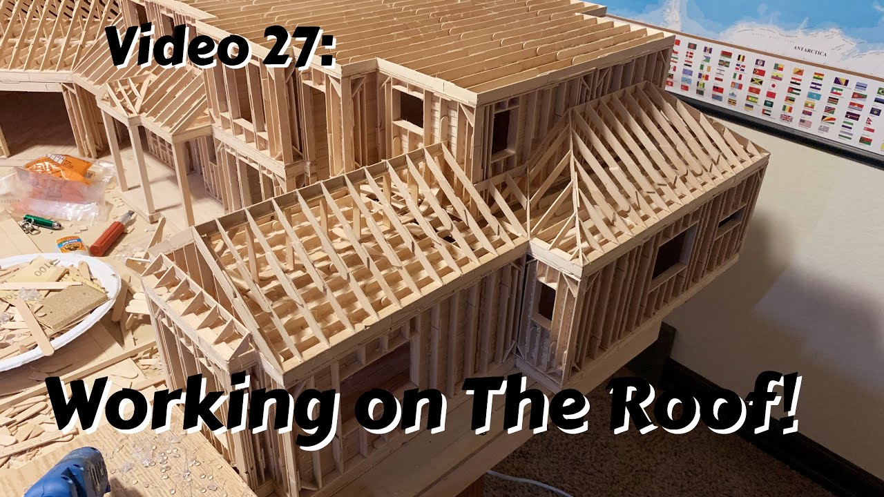 Popsicle Stick House Construction | video 27
