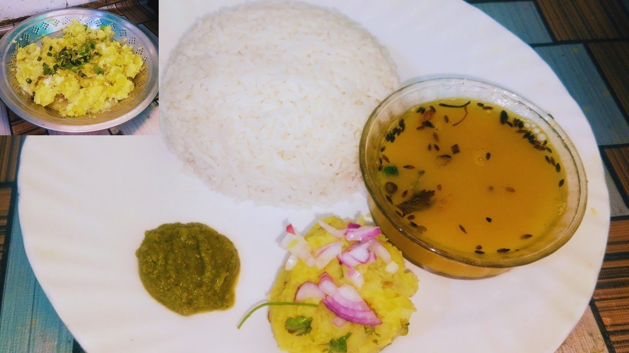 Authentic Dal Bhat Chokha Recipe | दाल भात चोखा चटनी | 
