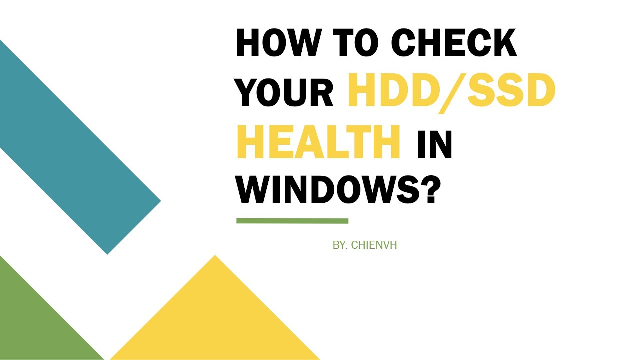 How to Check HDD/SSD Health in Windows?