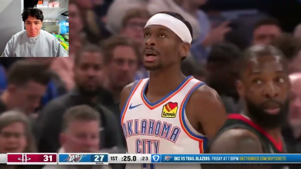 THUNDER VS ROCKETS HIGHLIGHTS REACTION (SHAI THE FREETHROW MERCHANT STRIKES AGAIN)