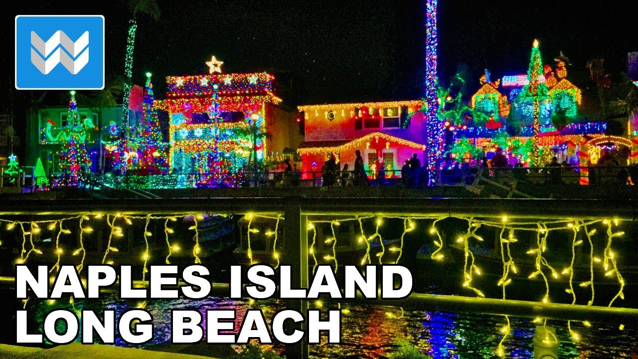 🎄 Magical Christmas Lights Display in Naples Island, Long Beach CA | Night Walking Tour 【4K】
