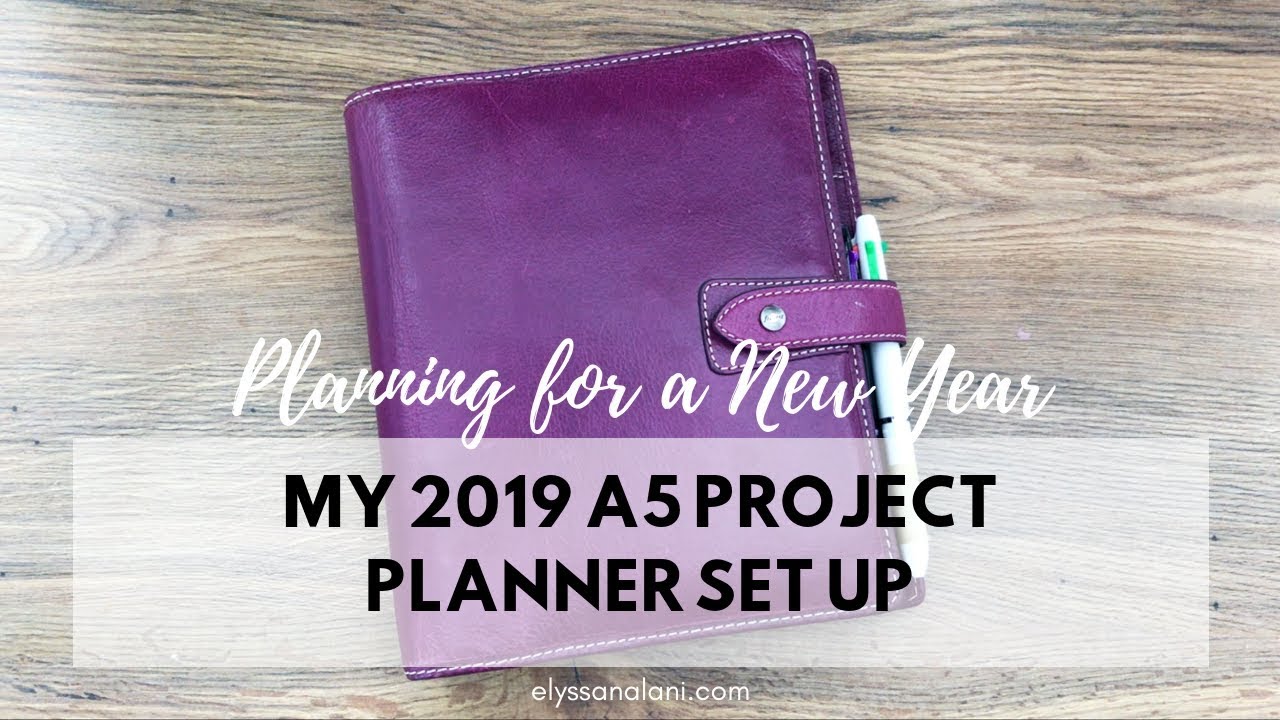 2019 A5 FILOFAX MALDEN PROJECT PLANNER SET UP