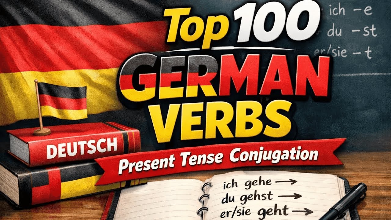 Top 100 German Verbs – Present Tense Conjugation Guide