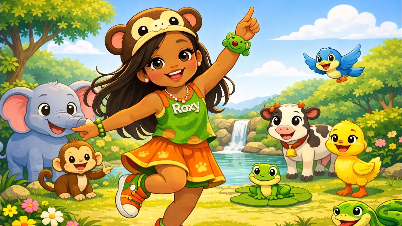 👉 Learn Animals with Roxy 🐾 | Animal Spelling Song for Kids