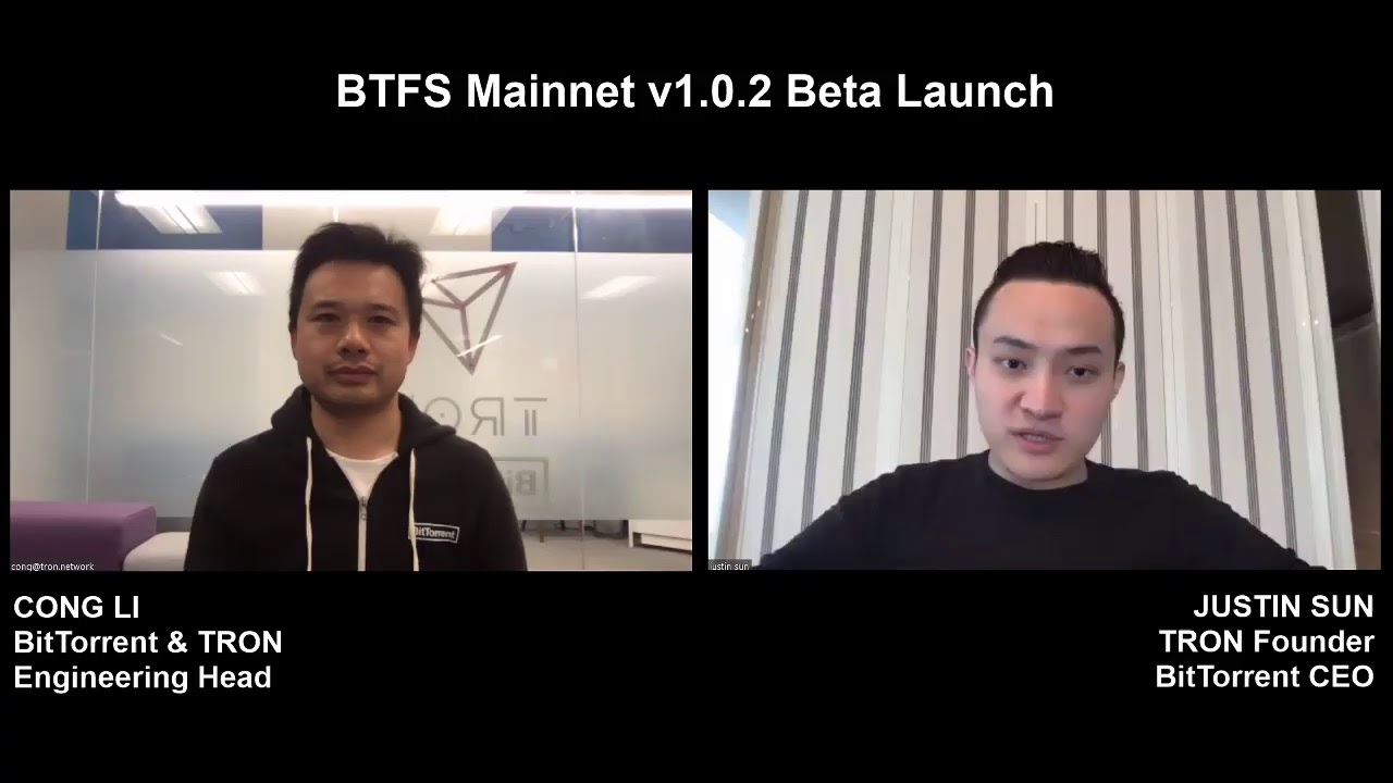 BTFS Mainnet v1.0.2 Beta launch! BTT is now BTFS Mainnet Native token.