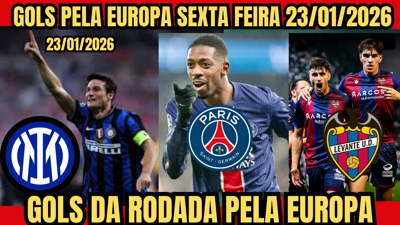 GOLS DE ONTEM PELA EUROPA, TODOS OS GOLS PELA EUROPA DESTA SEXTA FEIRA