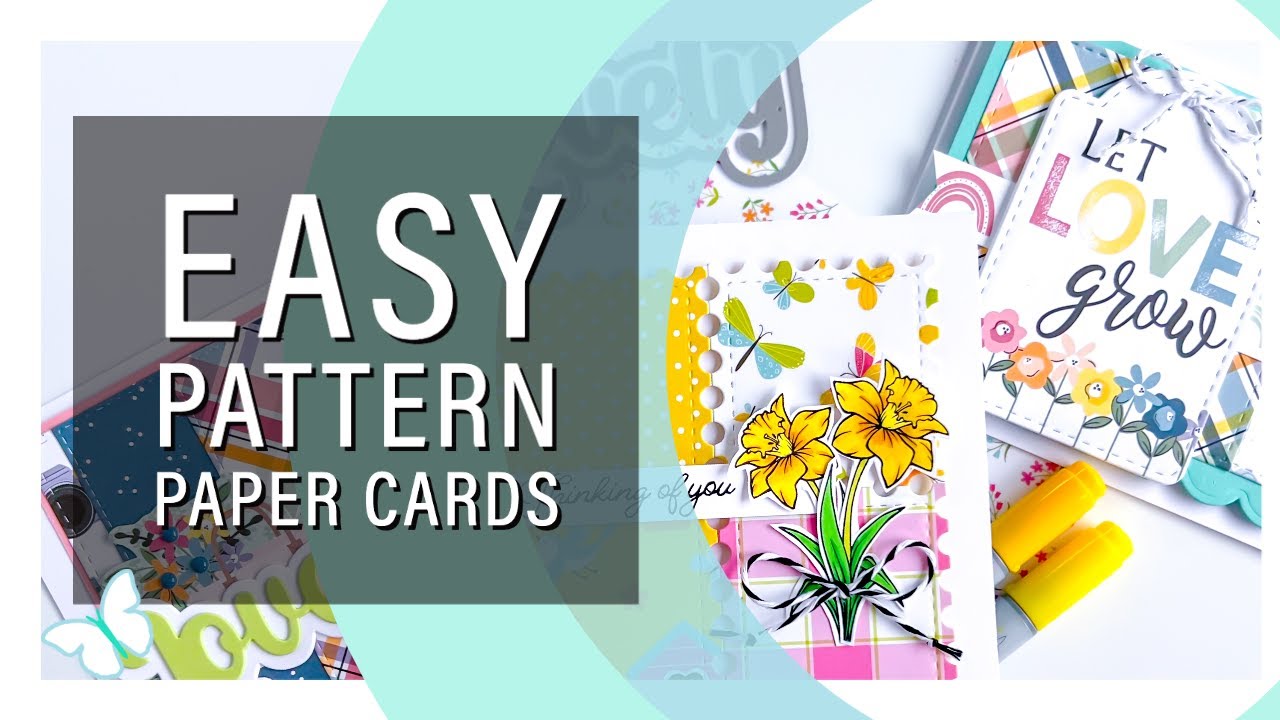 Easy Pattern Paper Cards featuring the SCT April 2022 Sampler!