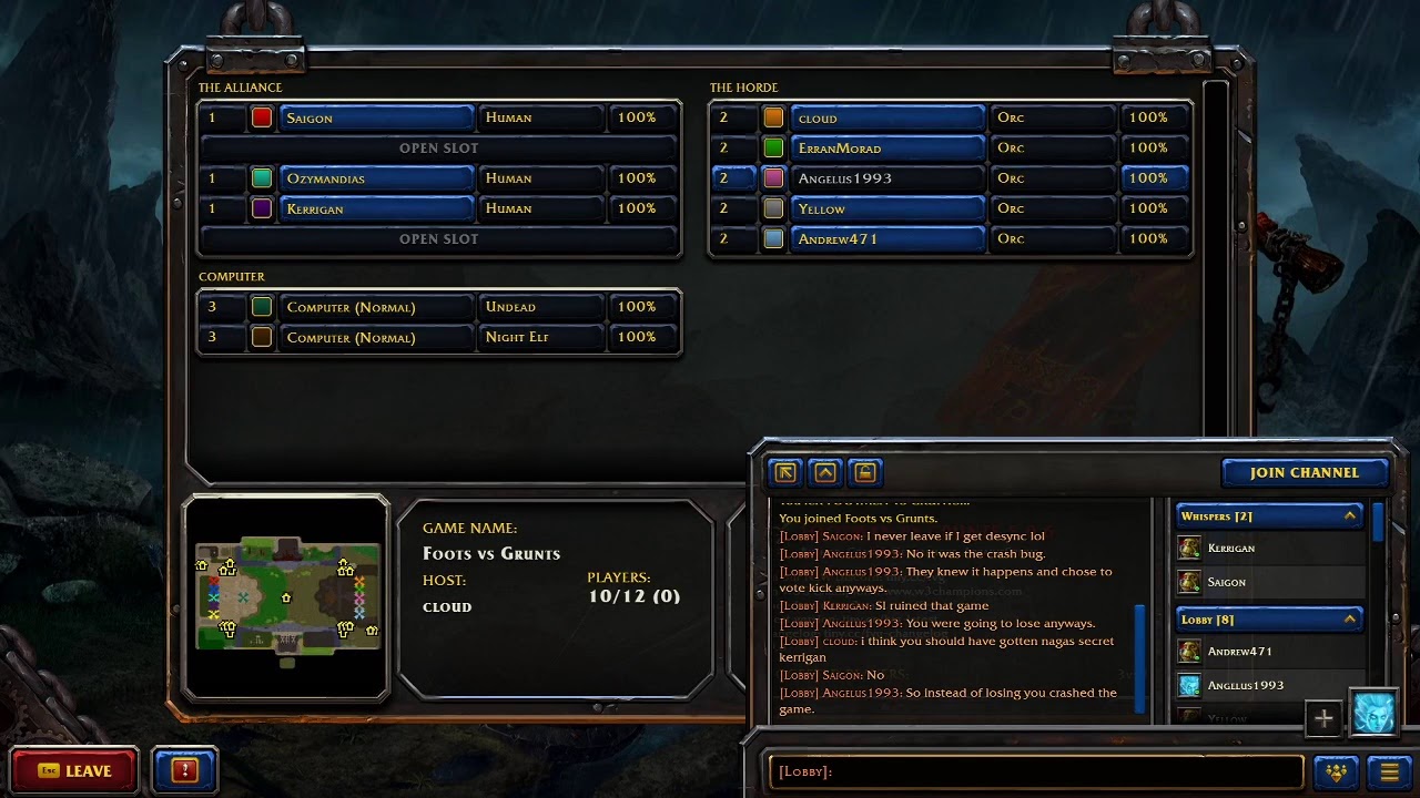 Footmen vs Grunts Warcraft 3 Solo Hero