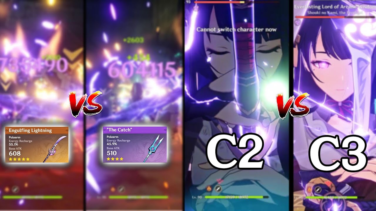 Is this worth it? | C3 vs C2 Raiden | R5 The Catch vs R1 Engulfing - Genshin Impact