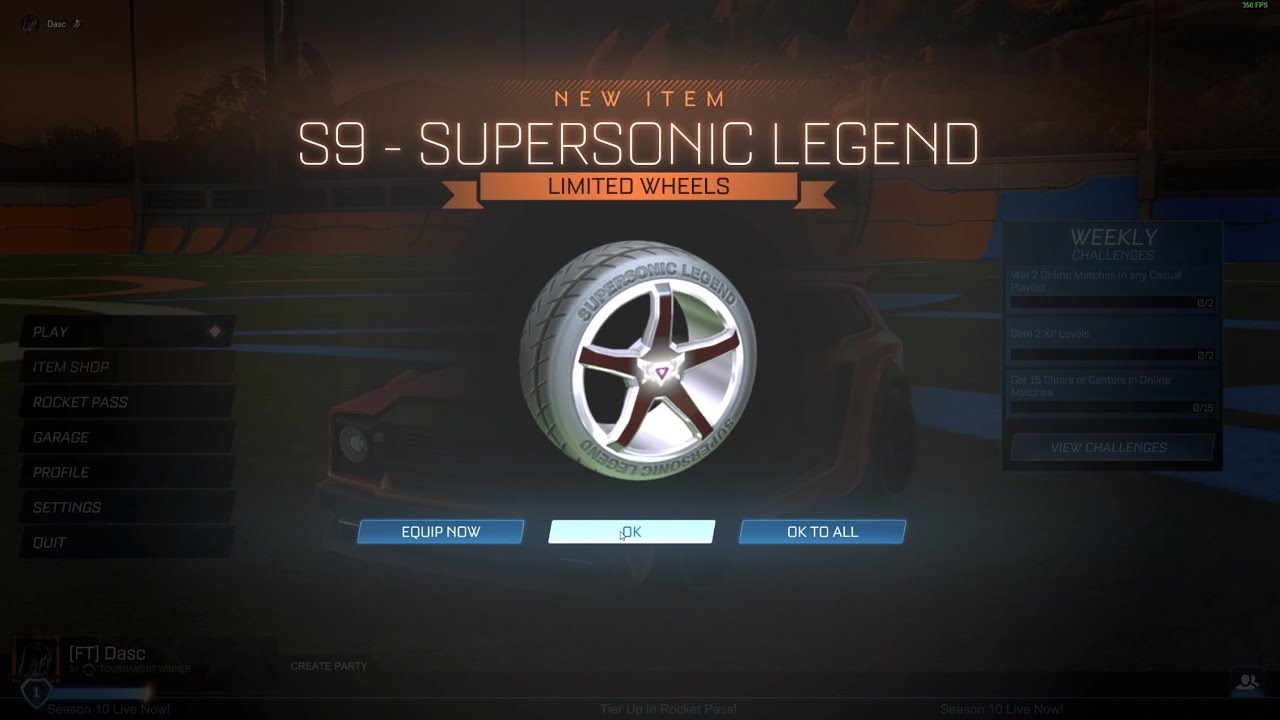 EVERY Season 9 Reward for Rocket League - EVERY TITLE (SSL and GC)