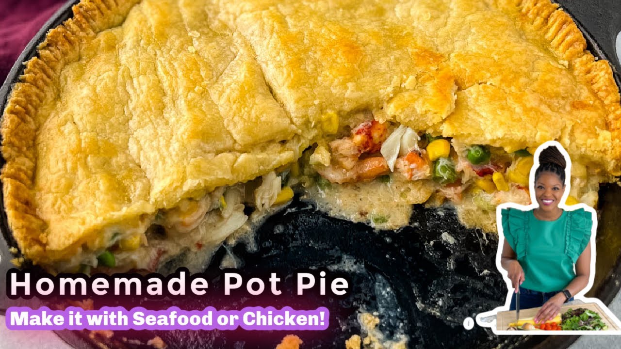 Рецепт пирога с морепродуктами (нежная слоеная корочка)