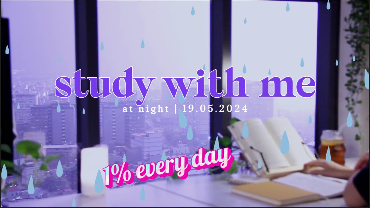 3 HOURS STUDY WITH ME| Pomodoro 50/10 | Rain sounds🌧️ + Calm Piano | Motivation study.