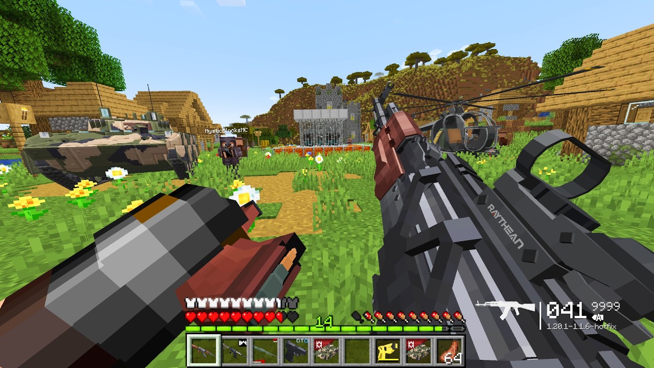 We Rescued the Pillagers from Villager LAVA Prison! (Modern Guns)