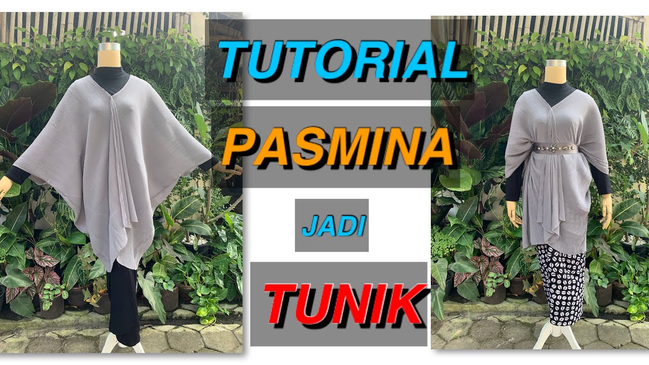 RECYCLING PASMINA JADI TUNIK #recycle #lovesewing #fashionhacks #pasminaplisket #tutorial