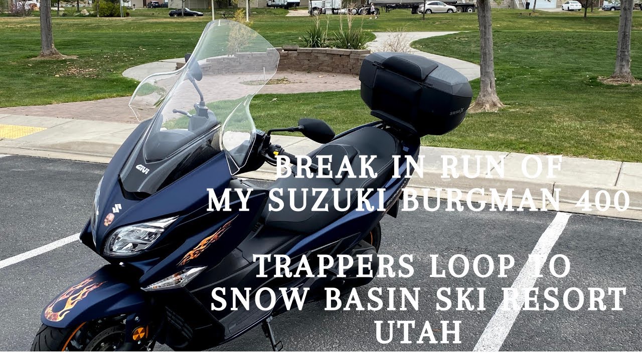 Suzuki Burgman 400 Breaking in ride to Snow Basin Ski Resort