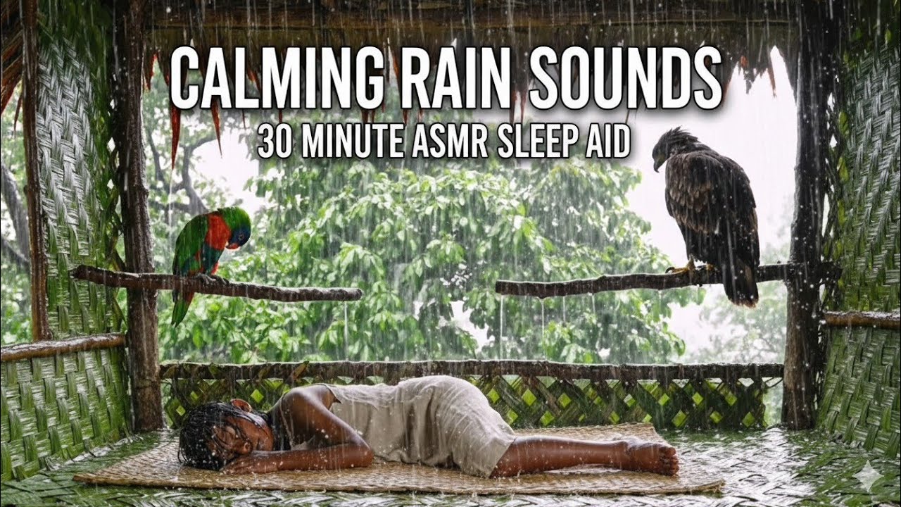 Rain Sounds ASMR 🌧️🎶 - Heavy Rain Sounds for Sleep 😴 - 30 minute rain sound for deep sleep⏱️