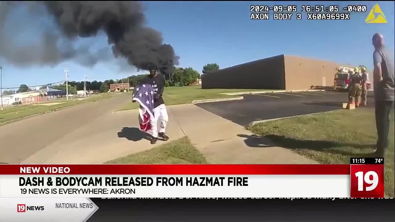 Akron Police video shows tense moments as officers evacuate neighbors during HAZMAT fire