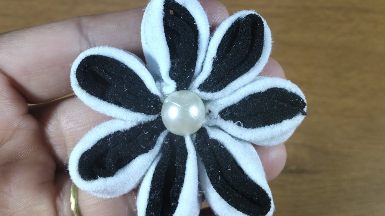 हेयर बैंड से बनाया सुंदर फूल/Beautiful flower made from hair band#diy #knittig #craft #crochet #uniq