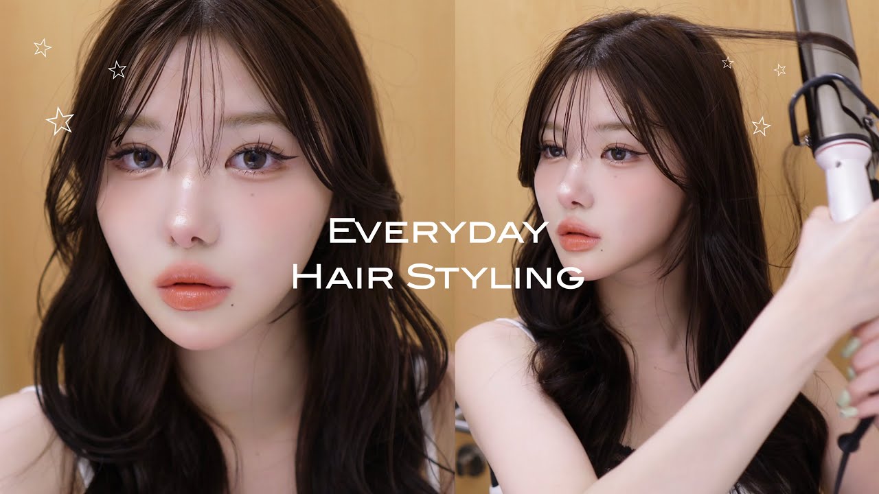 Everyday Hair Styling🌼 10分でできるのに、いい感じに見える毎日のヘアスタイリング💡🧡 | 簡単巻き髪