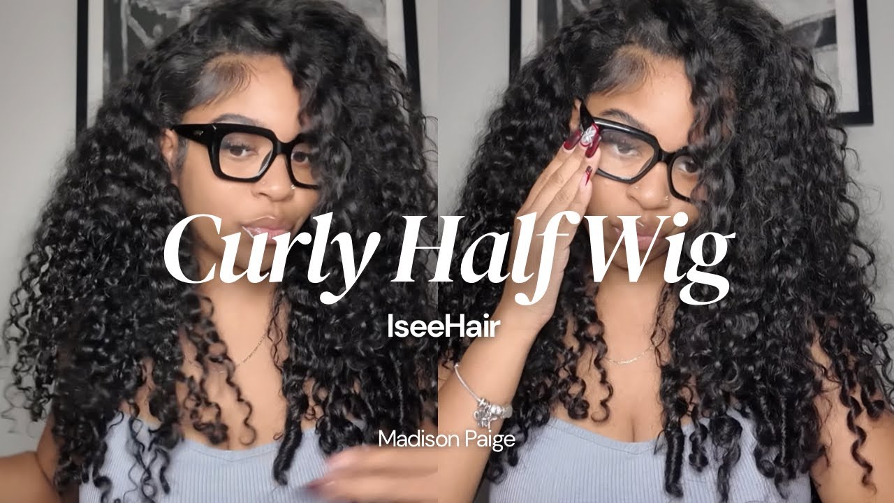 SUPER EASY CURLY FLIPOVER |Burmese Curly Half Wig ft. Isee Hair
