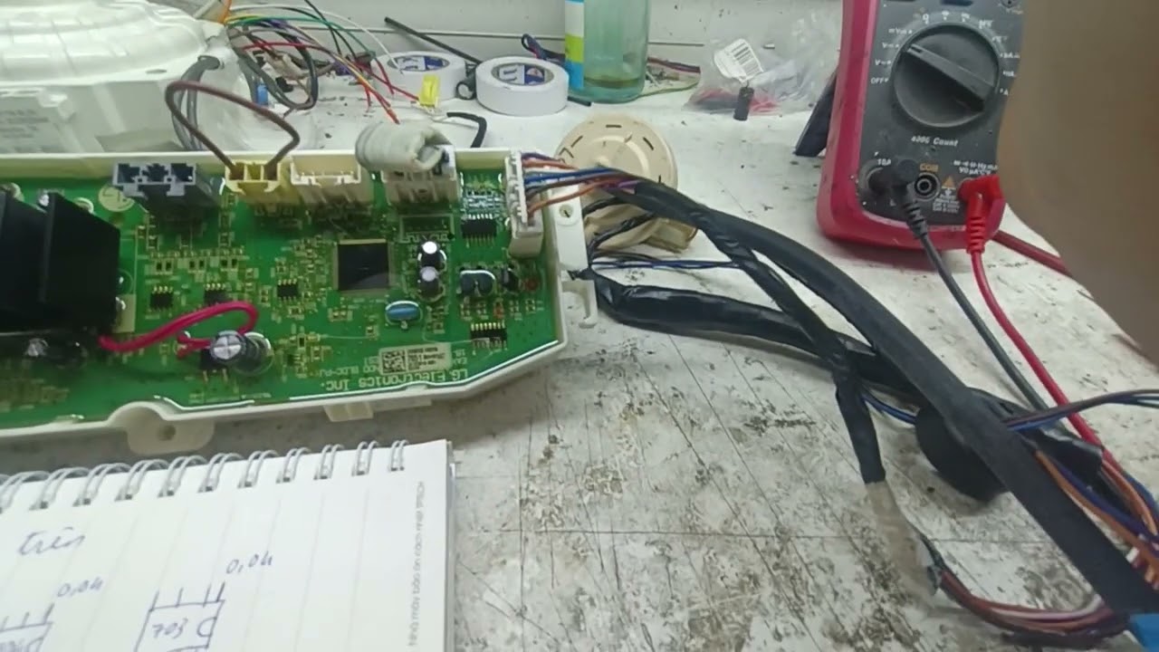Sơ đồ m&aacute;y giặt LG Inverter cửa tr&ecirc;n 11 ph&iacute;m
