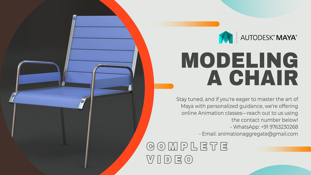 Autodesk Maya - Props Modeling - Chair #props #maya