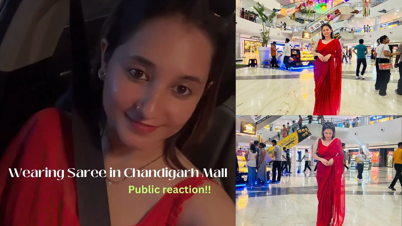 Wearing Saree in Mall | Public Reaction | @Pahadan_soul