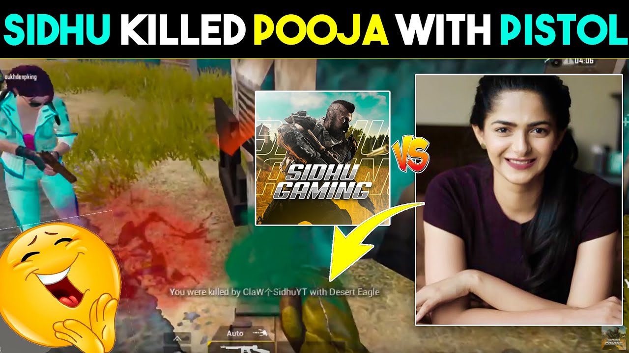 SIDHUGAMING VS POOJA CID WALI  | KILLED POOJA WITH PISTOL LUL MOMENT | #SIDHUGAMING