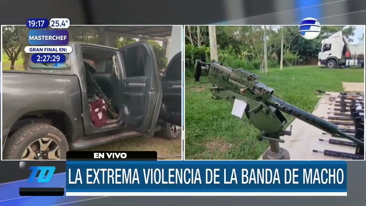 Impresionante arsenal de la banda de alias 