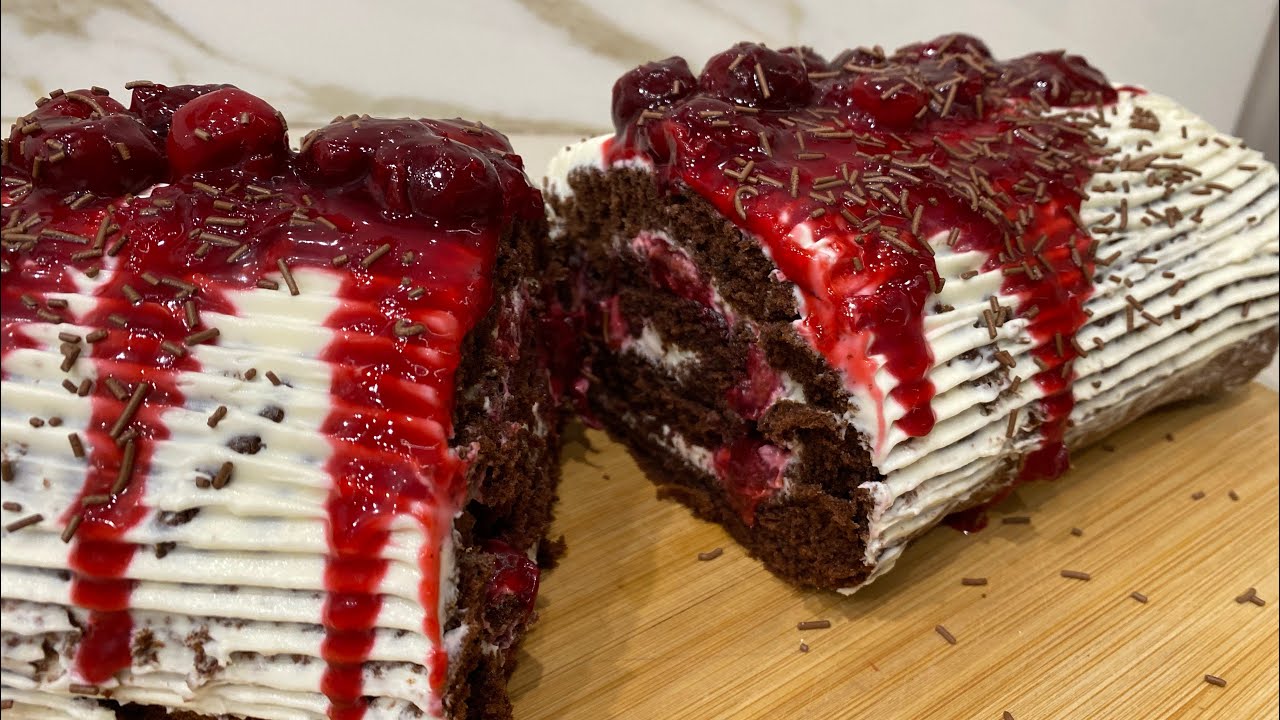 Czekoladowa rolada z wiśniami SUPER CIASTO