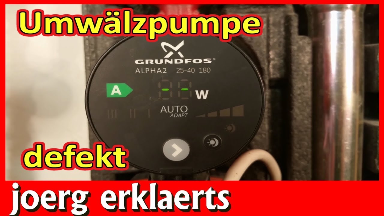 Heizungspumpe defekt Reparaturanleitung Grundfos Alpha 2 Umwälzpumpe  Tutorial Nr.218