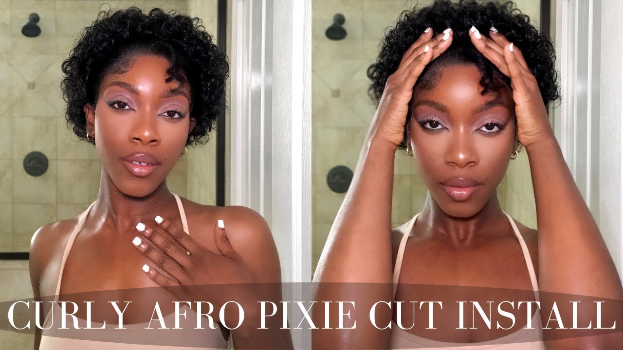 THE PERFECT AFRO PIXIE CUT WIG | BLACK PIXIE CUT WIG INSTALL