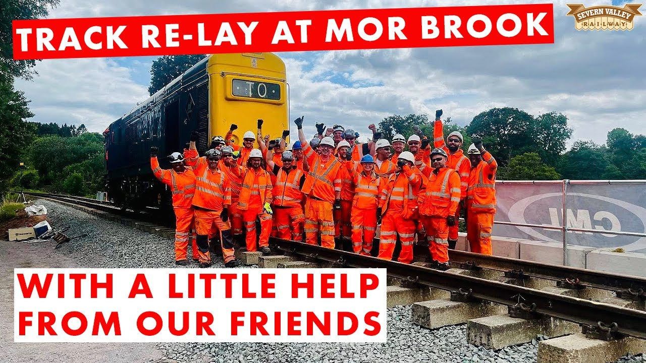 Track re-lay at Mor Brook - with a little help from our friends!