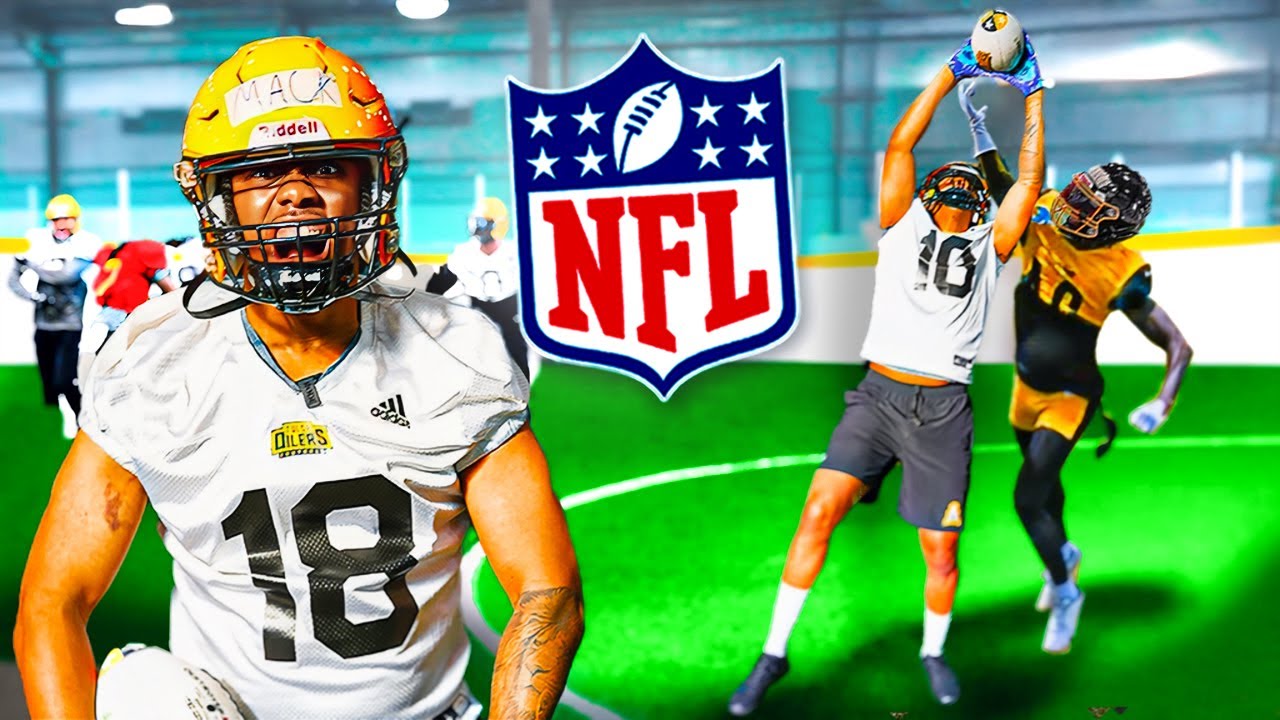 I SCORED MY FIRST TOUCHDOWN IN PRO FOOTBALL PRACTICE!!!