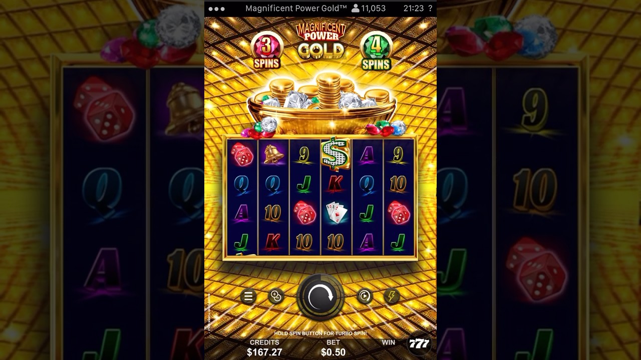 Magnificent Power Gold Slot! 💎🔥-🎰 Jackpot Free Spins Feature