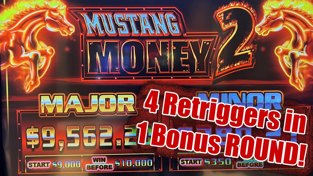 Mustang Money 2 — 4 ретриггера в БОНУСНОМ раунде! Выплата вручную! Отель и казино Potawatomi!