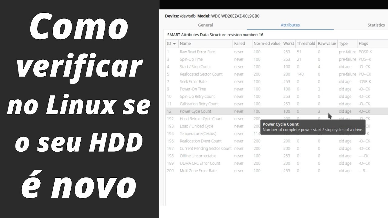 Como verificar no Linux se o seu HDD é novo