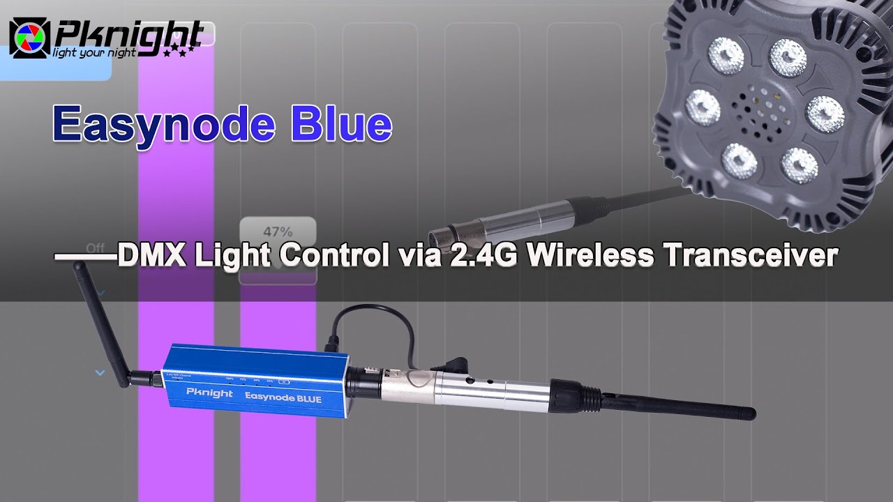 Easynode Blue ---  DMX Light Control via 2 4G Wireless Transceiver
