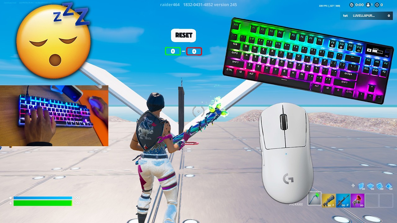 Steelseries Apex Pro TKL ASMR 🏆1v1 BuildFights 😴 Satisfying Keyboard Fortnite 360 FPS 4K