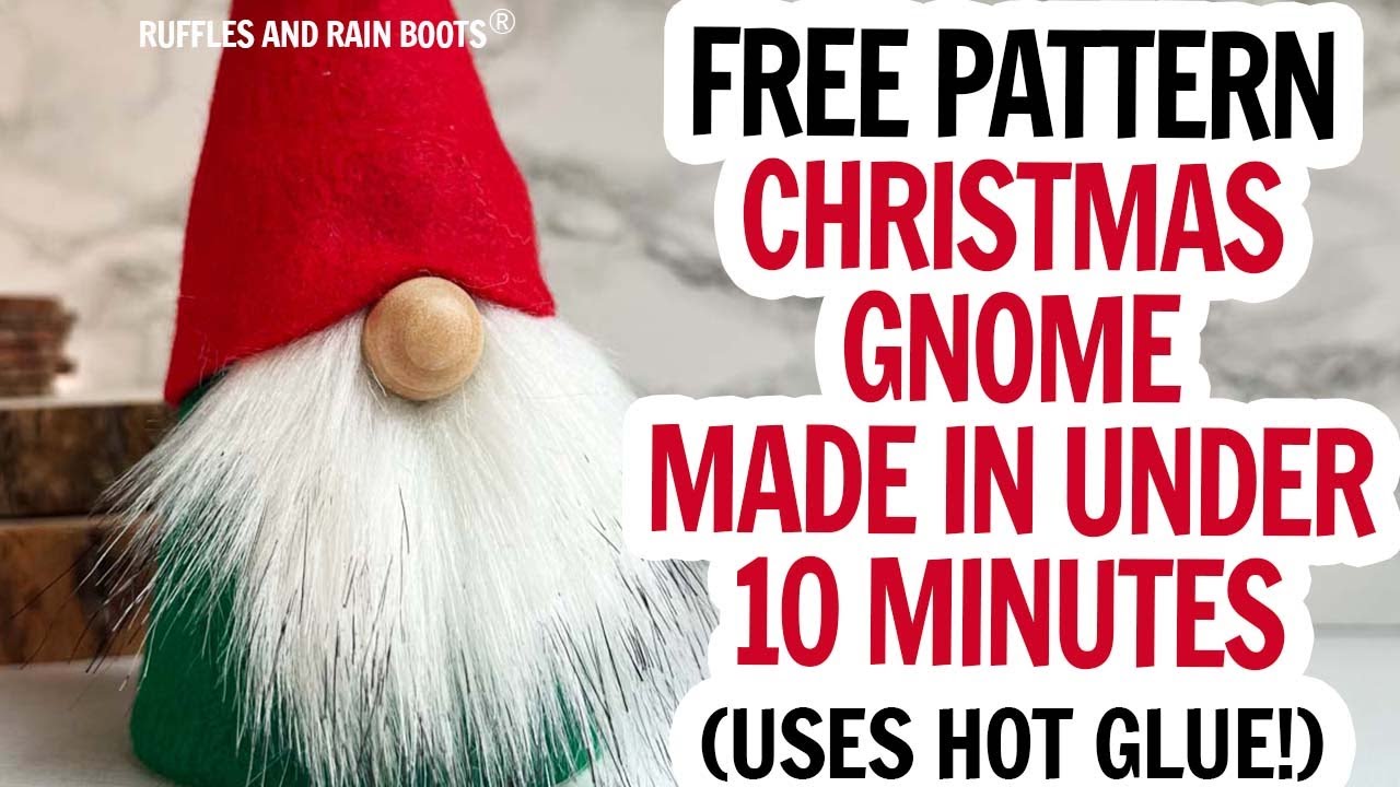 Christmas Gnome Treat Jar / Dollar Tree Christmas Gnome / Free Gnome Pattern / Cup Gnome DIY 10 Min